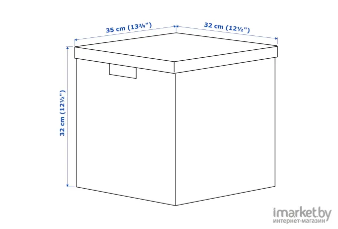 Коробка для хранения IKEA Тьена белый [204.693.03]