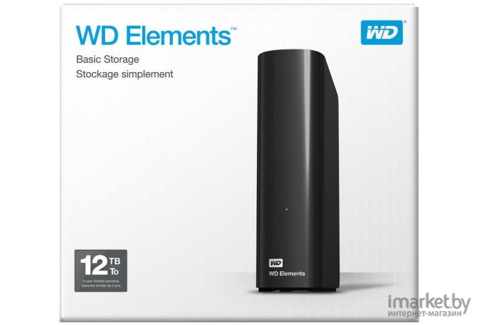 Внешний жесткий диск WD Elements Desktop 12ТБ [WDBWLG0120HBK-EESN]