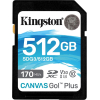 Карта памяти Kingston SD 512GB SDXC Class 10 UHS-I U3 V30 Canvas Go Plus 170MB/s [SDG3/512GB]