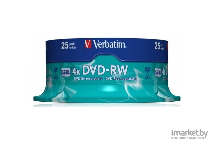 Оптический диск Verbatim DVD+RW 4.7 Gb 4x Slim Case 5 [43297]