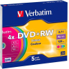 Оптический диск Verbatim DVD+RW 4.7 Gb 4x Slim Case 5 [43297]