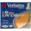 Оптический диск Verbatim DVD+RW 4.7 Gb 4x Slim Case 5 [43297]