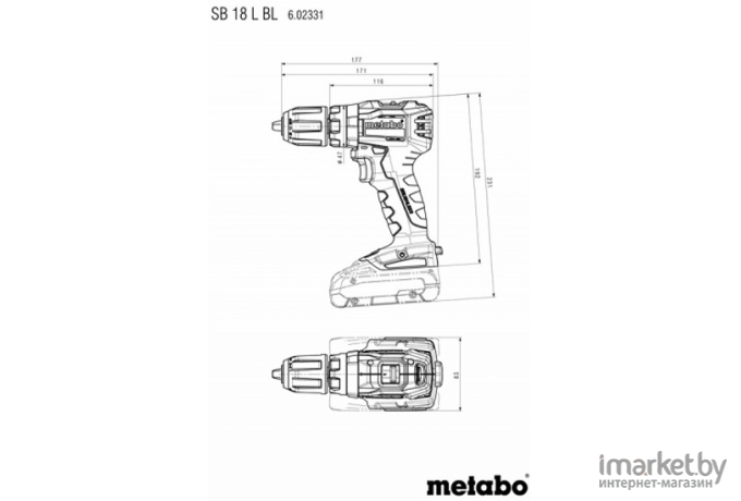 Дрель-шуруповерт Metabo SB 18 L BL с 2-мя АКБ, кейс [602331800]