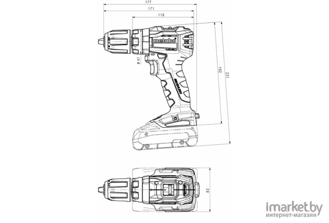 Дрель-шуруповерт Metabo SB 18 L BL с 2-мя АКБ, кейс [602331800]