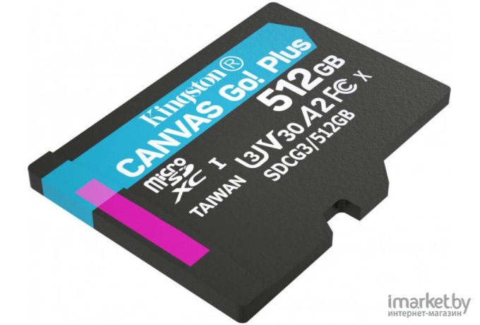 Карта памяти Kingston microSDXC 512Gb  UHS-II Class U3 V30 A2 [SDCG3/512GBSP]