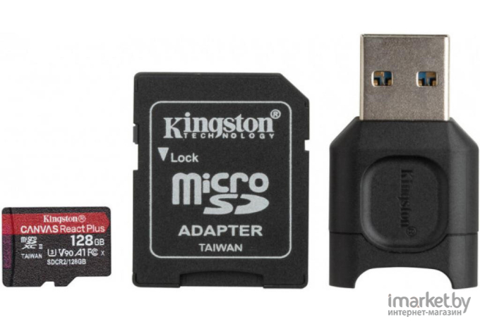 Карта памяти Kingston microSDXC 128Gb  microSDXC UHS-II Class U3 V30 A2 [MLPMR2/128GB]