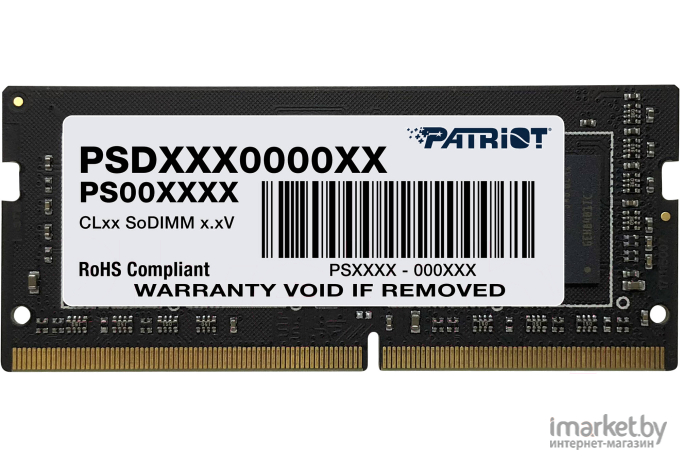 Оперативная память Patriot SO-DIMM DDR 4 DIMM 8Gb PC25600 [PSD48G320081S]