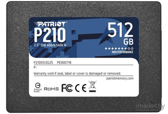 Жесткий диск (накопитель) SSD Patriot 512GB P210S512G25