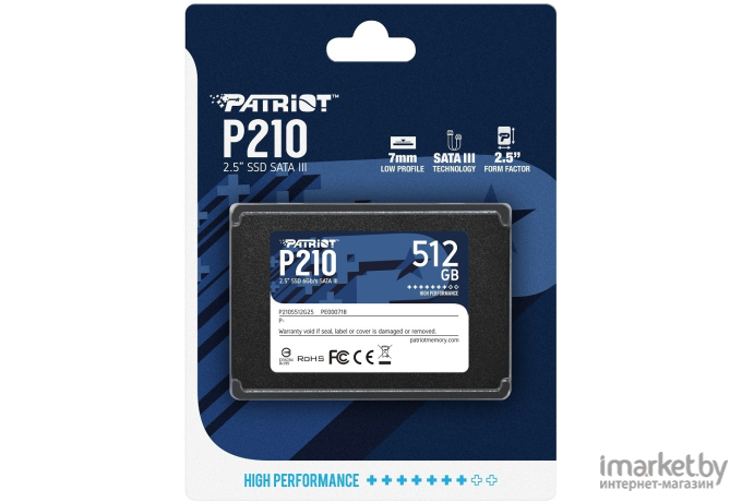 Жесткий диск (накопитель) SSD Patriot 512GB P210S512G25