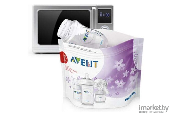 Молокоотсос Philips AVENT Natural SCF330/13 + пакеты для стерилизации