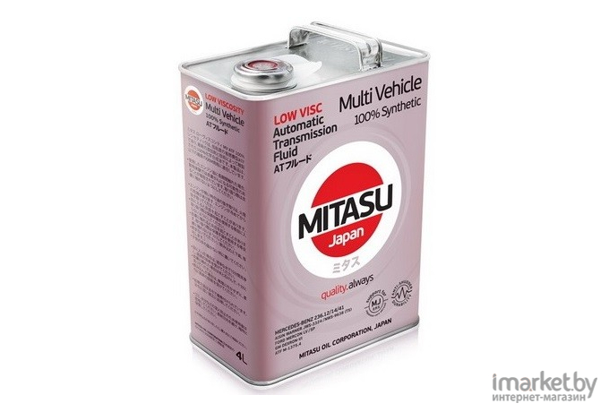 Трансмиссионное масло Mitasu LOW VISCOSITY ATF WS 100% Synthetic 4л [MJ-325-4]