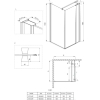 Душевой уголок Deante Cubic KTI 044P прозрачное стекло