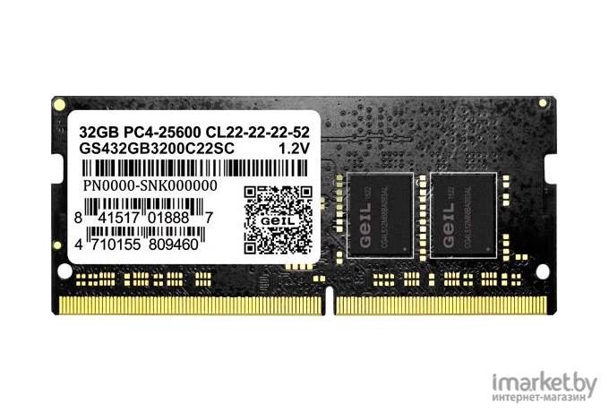 Оперативная память GeIL 16GB DDR4 SODIMM PC4-21300 [GS416GB2666C19SC]