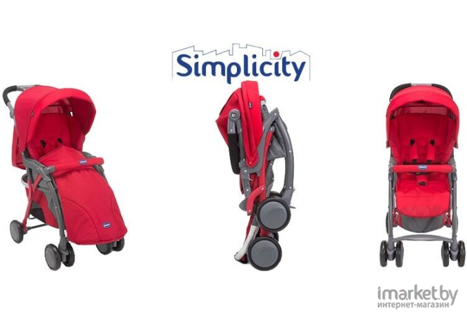 Детская прогулочная коляска Chicco Simplicity Plus Top Scarlet [07079115300000]