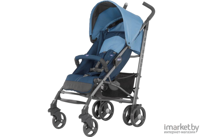 Детская прогулочная коляска Chicco LITE WAY TOP с бампером Blue [06079547800000]