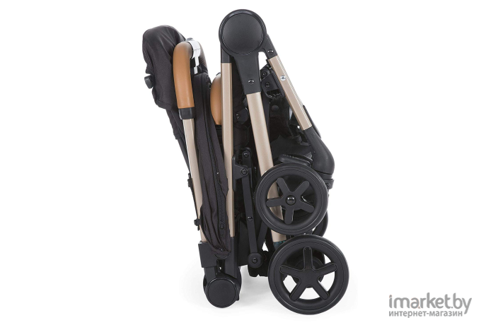 Детская прогулочная коляска Chicco MIINIMO2 с бампером Pure Black [04079209310000]