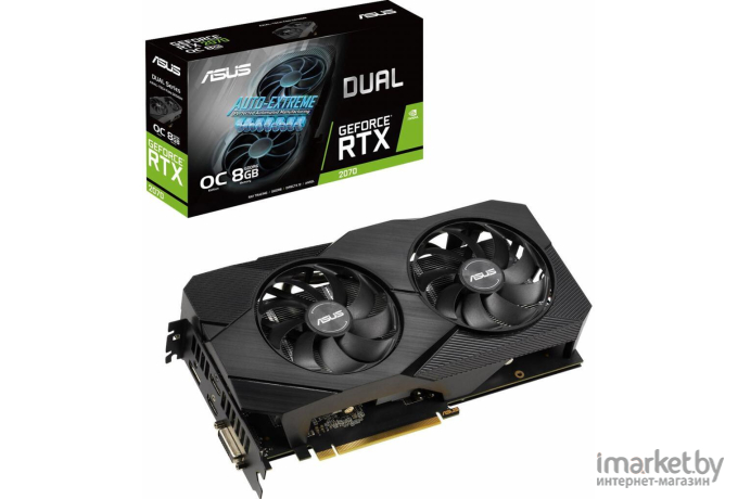 Видеокарта ASUS Dual GeForce RTX 2070 Evo V2 OC edition 8GB GDDR6 [DUAL-RTX2070-O8G-EVO-V2]