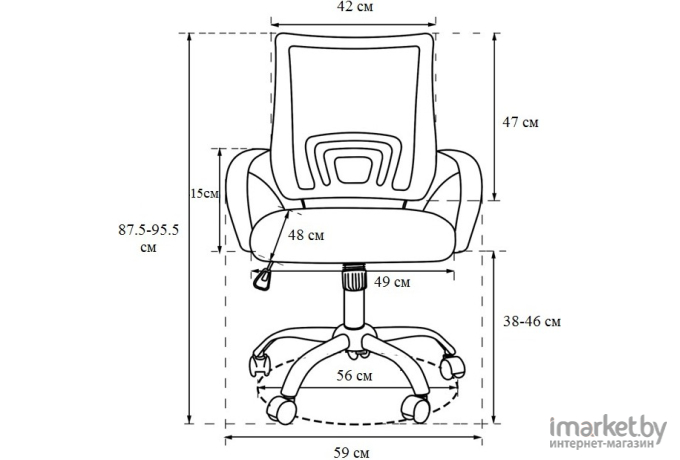 Офисное кресло Loftyhome Staff Gray [VC6001-G]