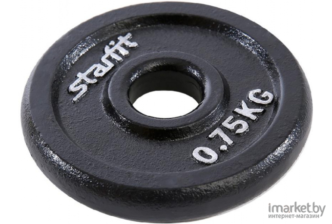 Диск для штанги Starfit BB-204 0.75 кг черный