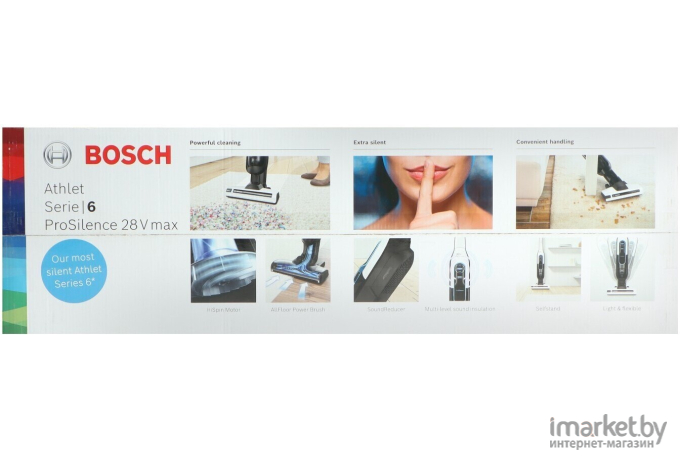 Пылесос Bosch BCH86SIL1 белый/черный