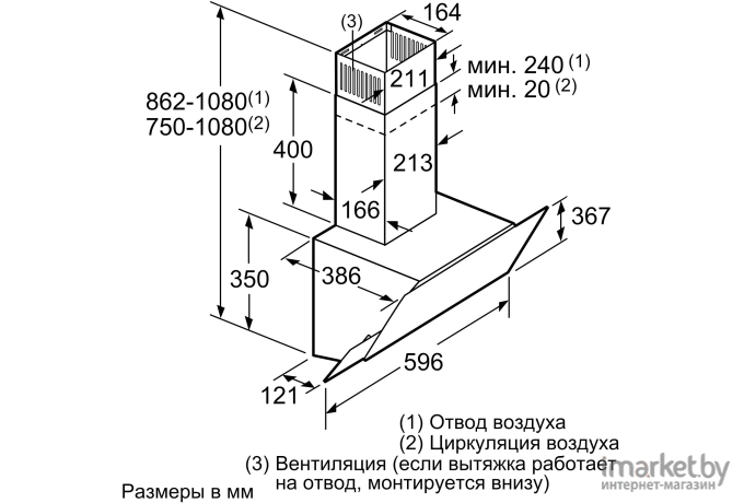 Вытяжка Bosch DWK65AJ90R