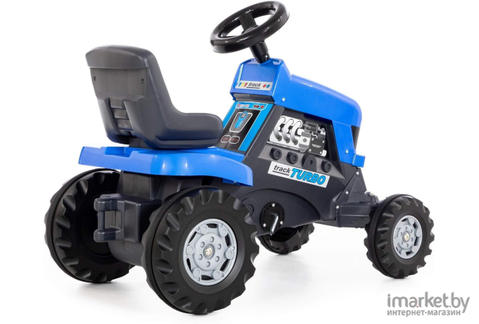 Каталка Полесье Трактор с педалями Turbo синий [84620]
