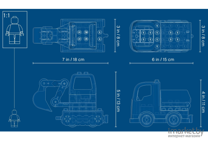 Конструктор LEGO Duplo Грузовик и гусеничный экскаватор [10931]