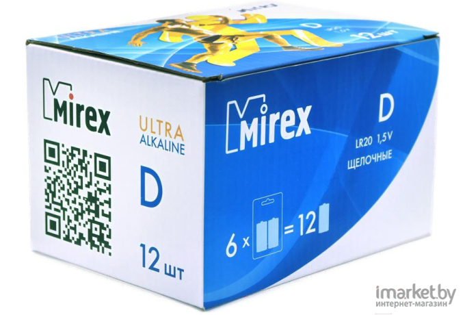 Батарейка Mirex R20 щелочная 2 шт [23702-LR20-S2]