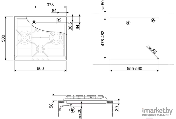 Варочная панель Smeg SR264XGH2