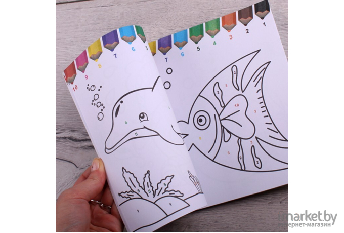 Раскраска Darvish книжка по номерам В аквариуме [DV-9391]