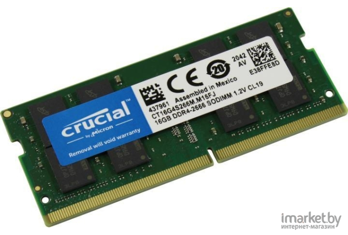 Оперативная память Crucial SO-DIMM DDR 4 DIMM 8Gb PC25600 3200MHz  [CT8G4SFRA32A]