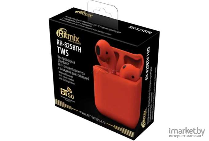 Наушники Ritmix RH-825BTH TWS Red