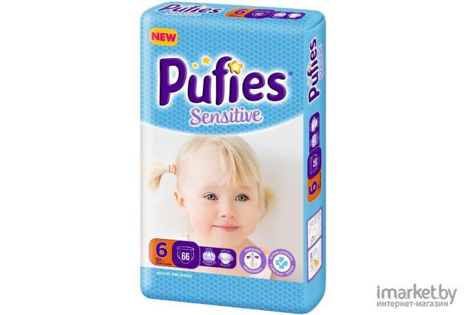 Детские подгузники Pufies Sensitive Extra Large 13+ кг (66шт)
