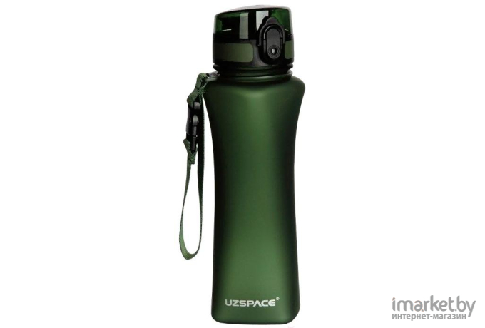 Бутылка для воды Uzspace One Touch Matte 6008 зеленый