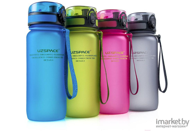 Бутылка для воды Uzspace Colorful Frosted 3037 розовый