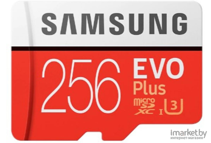 Карта памяти Samsung MicroSD EVO plus 256 ГБ [MB-MC256HA/RU]