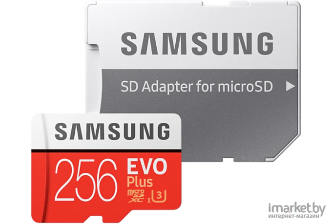 Карта памяти Samsung MicroSD EVO plus 256 ГБ [MB-MC256HA/RU]