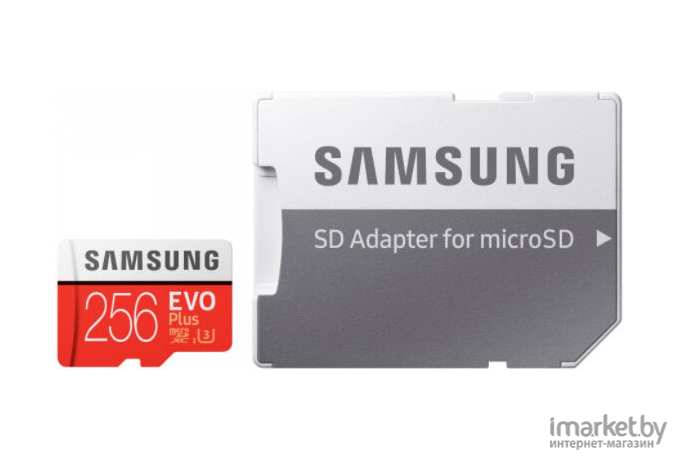 Карта памяти Samsung MicroSD EVO plus 256 ГБ [MB-MC256HA/RU]