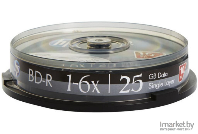 Оптический диск HP BD-R 25Гб 6x CakeBox 10 шт [69321]