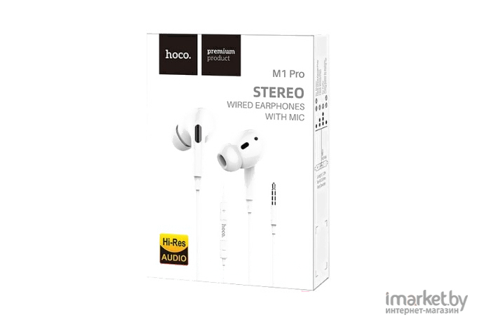 Наушники Hoco M1 EarPods Pro с микрофоном белый