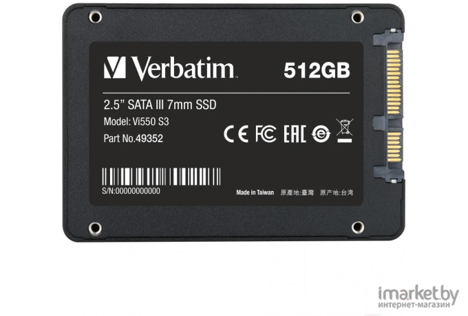 SSD диск Verbatim 512Gb Vi550 2.5 SATA3 [49352]