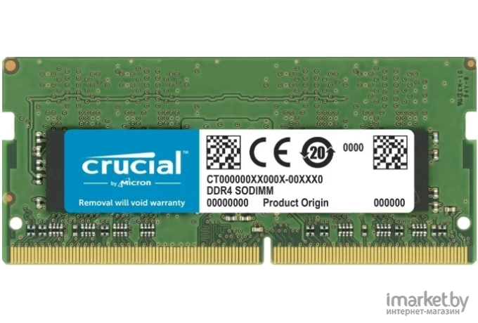 Оперативная память Crucial 32GB Single DDR4  3200MHz  SODIMM [CT32G4SFD832A]