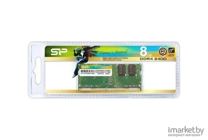 Оперативная память Silicon-Power SO-DIMM DDR4 8GB 2400MHz [SP008GBSFU240B02]