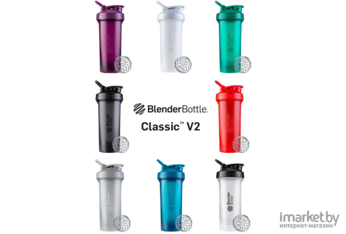 Шейкер Blender Bottle Classic V2 Full Color серый графит [BB-CLV228-FCPG]