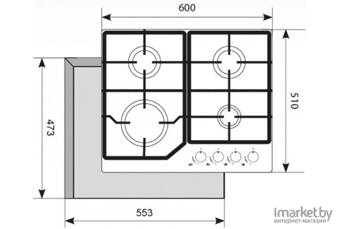 Варочная панель Akpo PGA 604 FGC-2 BL