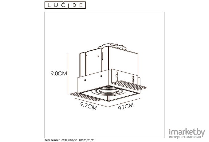 Встраиваемый точечный светильник LUCIDE 09925/01/31