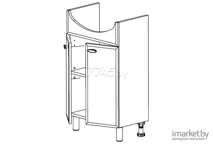 Тумба под умывальник СанитаМебель Лотос 601.520
