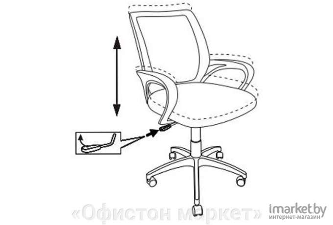 Офисное кресло Бюрократ ВИКИ/PK/TW-13A  TW-06A спинка сетка/розовый
