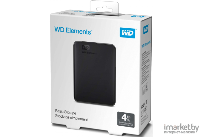 Внешний жесткий диск WD Elements Portable 5ТБ [WDBU6Y0050BBK-WESN]