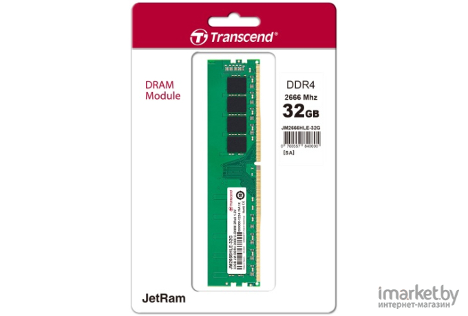 Оперативная память Transcend 32GB JM DDR4 2666Mhz U-DIMM [JM2666HLE-32G]